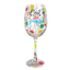 Verre à vin en vitre 400 ml - Bonne fête