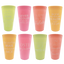 Ensemble 8 verres en plastique avec texte