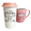 Duo de tasse à café et tasse de transport - Maman