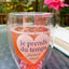 Verre en vitre avec paillettes - Je prends du temps pour moi
