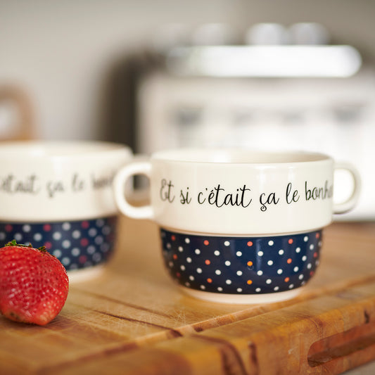 Duo tasse à café et verre à vin « Travail » – Collection Chantal Lacroix